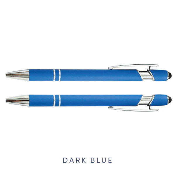 Soft touch metal pen