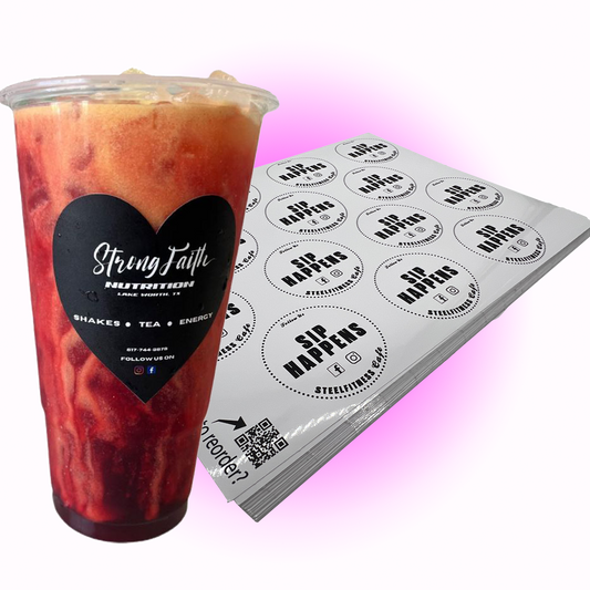 Heart Shaped Vinyl Sheet Labels