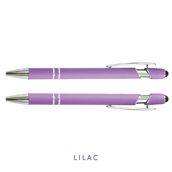 Soft touch metal pen