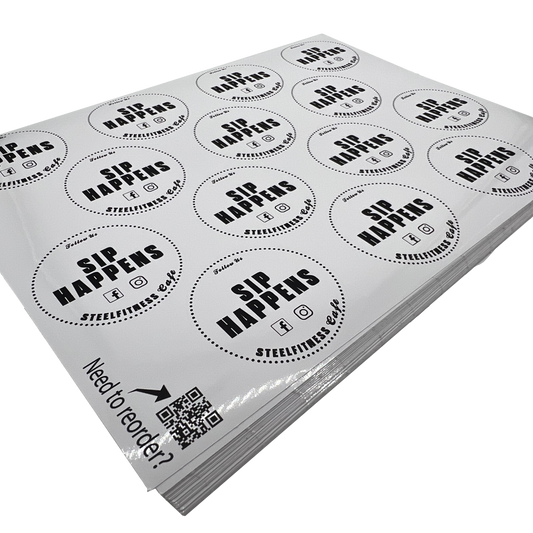 Clear Square Vinyl Sheet Labels