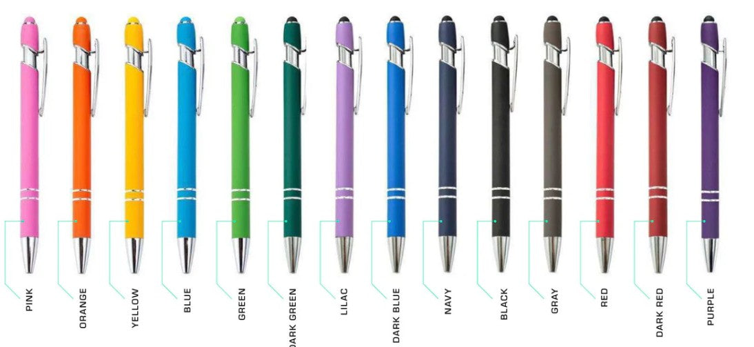 Soft touch metal pen